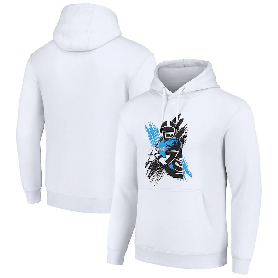 Men carolina panthers white NFL 2024 hoodie